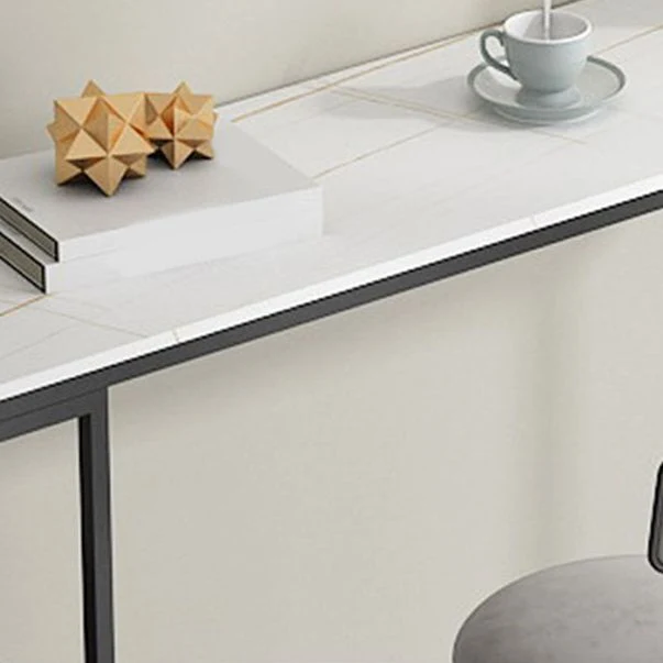 Ensemble de table de bar moderne à double piédestal, 1/3 pièces, table de bar et tabourets à cadre en fer Clearhalo