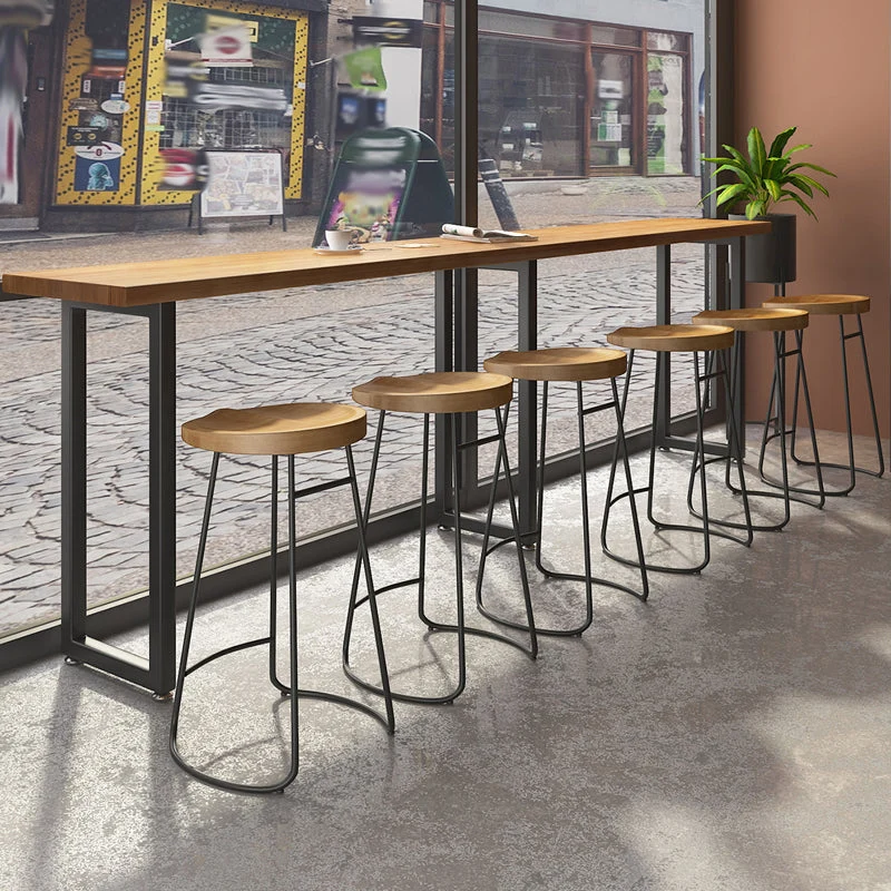 Ensemble de Table de Bar moderne 1/7 pièces, Table de comptoir rectangulaire en bois de pin avec tabourets hauts pour Bar...
