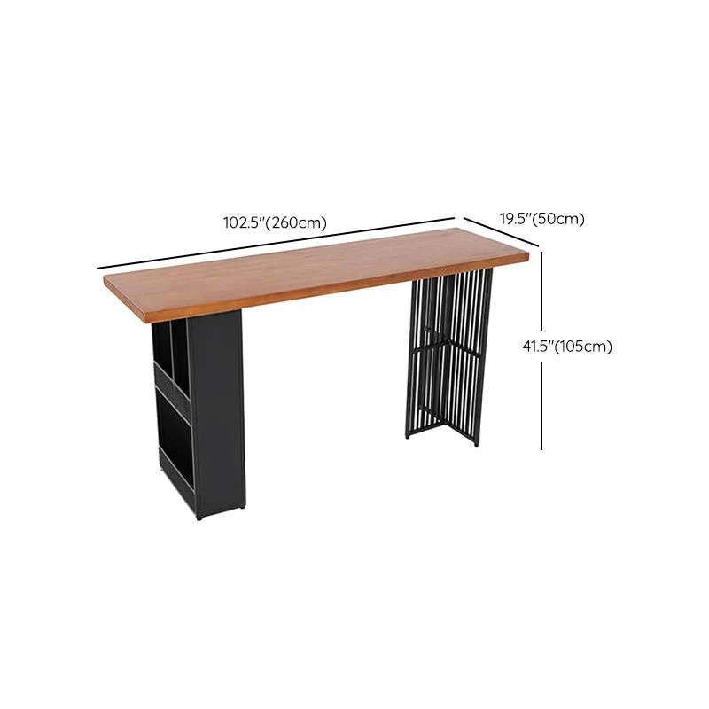 Ensemble de table de bar moderne 1/7 pièces, table de comptoir en bois massif avec tabourets rembourrés Clearhalo