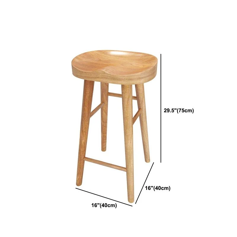 Ensemble de Table de Bar moderne 1/4 pièces, Table de comptoir rectangulaire en bois de pin avec tabourets sans dossier Cl...