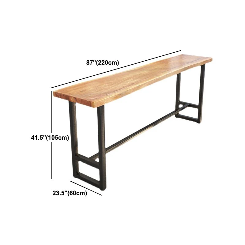 Ensemble de Table de Bar moderne 1/9 pièces, Table de comptoir rectangulaire en bois de pin avec tabourets pour café Clear...
