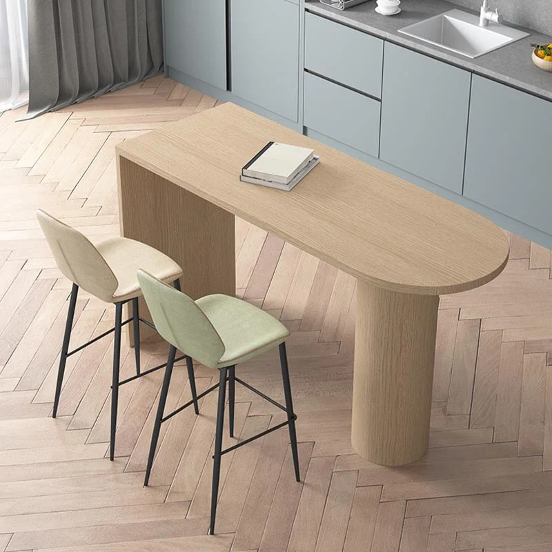 Ensemble de Table de Bar moderne 1/3 pièces, Table de comptoir en bois de pin avec tabourets hauts pour balcon Clearhalo
