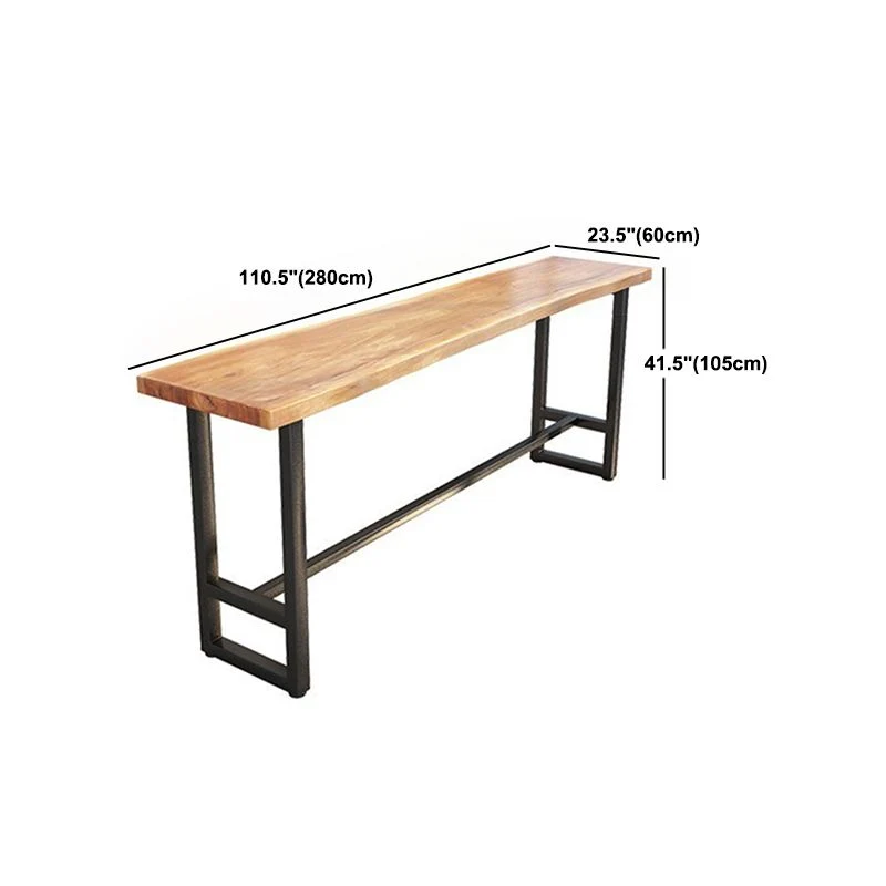 Ensemble de Table de Bar moderne 1/9 pièces, Table de comptoir rectangulaire en bois avec tabourets hauts Clearhalo