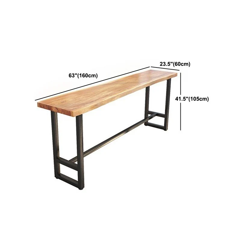 Ensemble de Table de Bar moderne 1/9 pièces, Table de comptoir rectangulaire en bois avec tabourets hauts Clearhalo