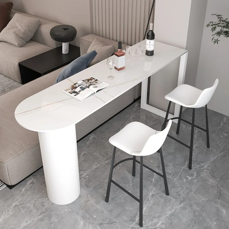 Ensemble de Table de Bar moderne 1/3 pièces, Table de comptoir en pierre avec tabourets hauts pour salle à manger Clearhalo
