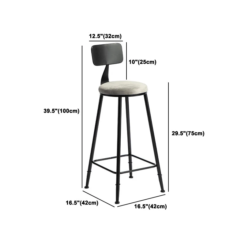 Ensemble de Table de Bar moderne 1/3 pièces, Table de comptoir ronde en pierre avec tabourets à dossier Clearhalo