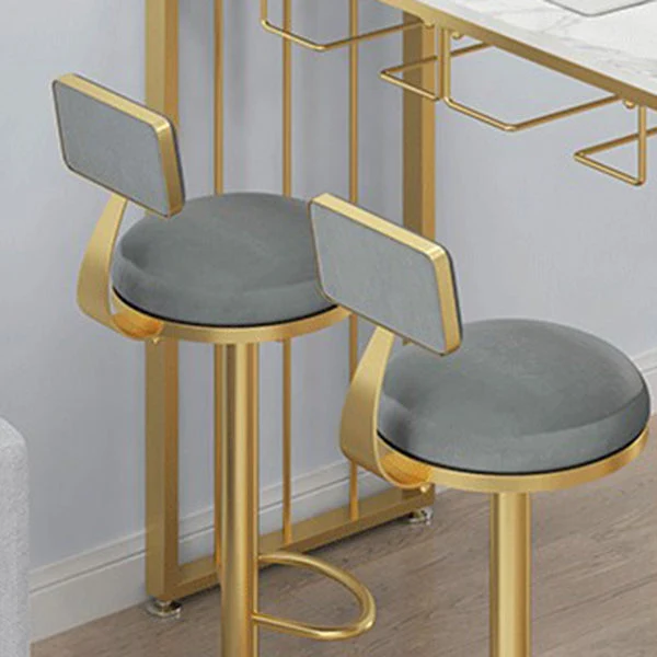 Ensemble de Table de bar moderne en pierre, 1/2/3 pièces, Table de bar de forme libre et tabourets à hauteur réglable Clea...