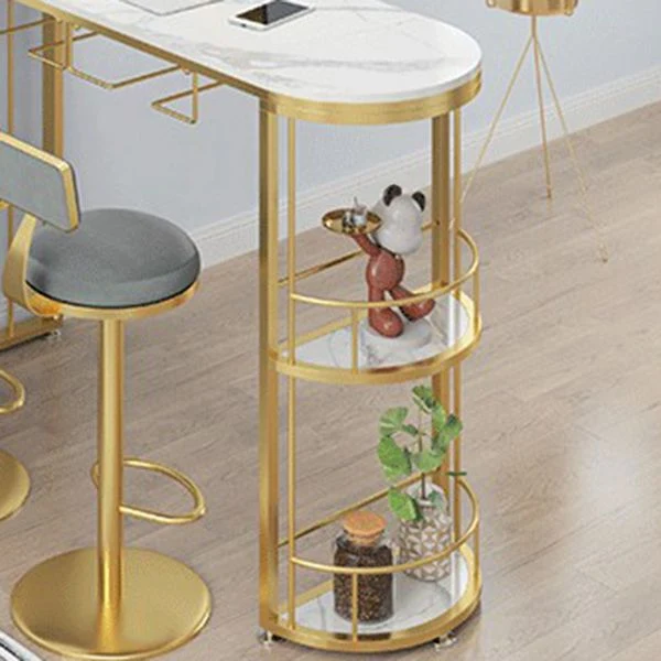 Ensemble de Table de bar moderne en pierre, 1/2/3 pièces, Table de bar de forme libre et tabourets à hauteur réglable Clea...