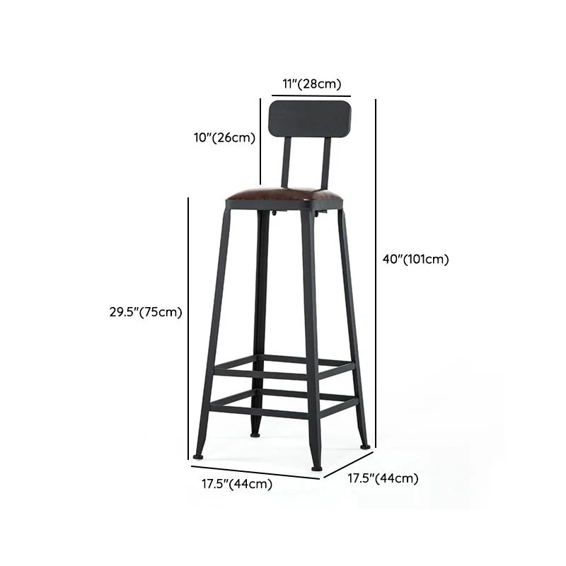 Ensemble de Table de Bar et Pub rectangulaire, 1/5 pièces, Table et tabourets de Bar à cadre en fer Clearhalo