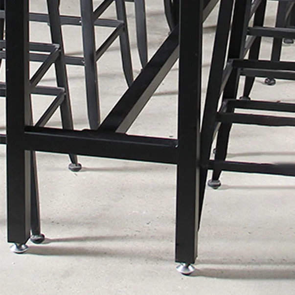 Ensemble de Table de Bar et Pub rectangulaire, 1/5 pièces, Table et tabourets de Bar à cadre en fer Clearhalo