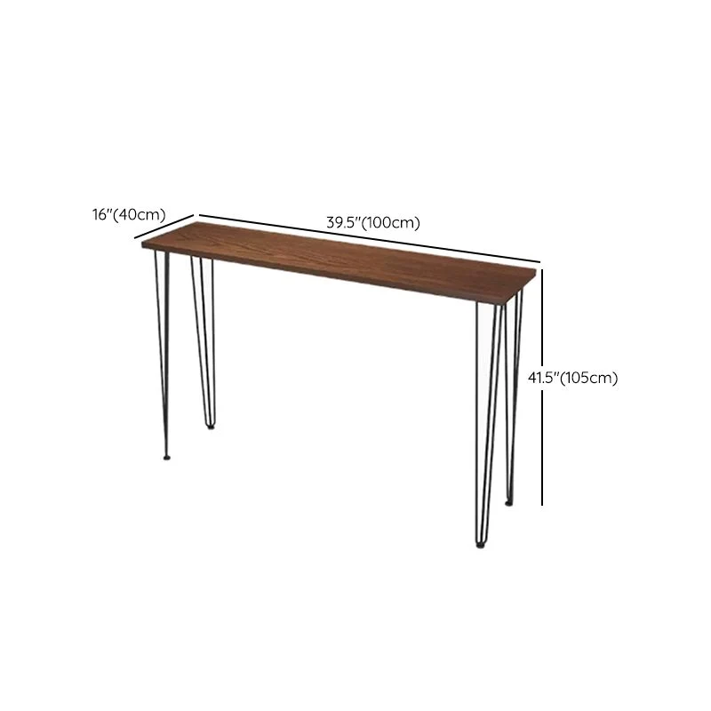 Ensemble de Table de Bar et Pub rectangulaire, 1/4 pièces, Table de Bar en bois massif et tabourets en fer Clearhalo