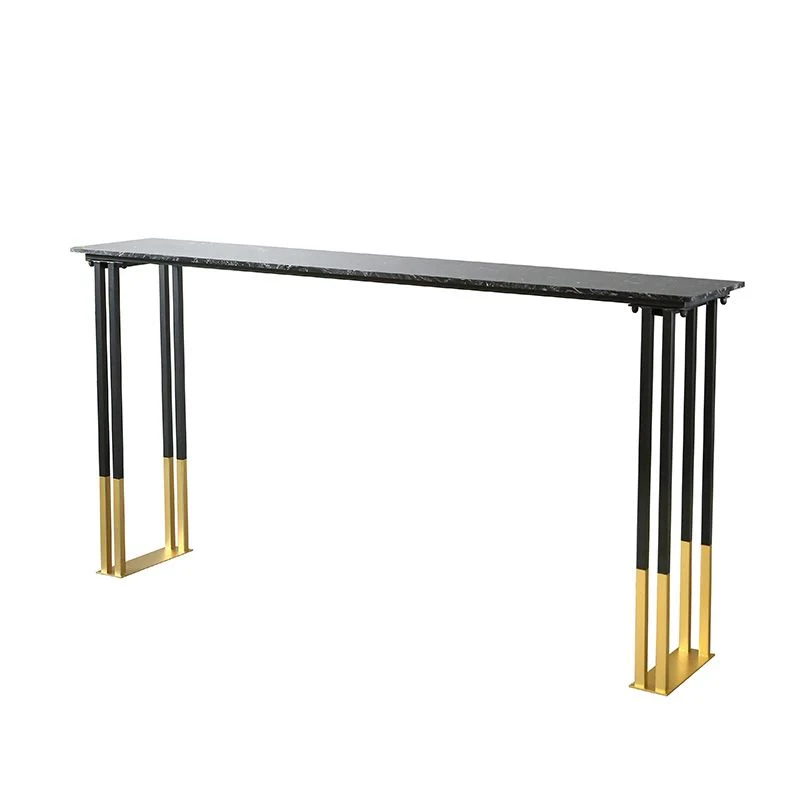 Ensemble de table de bar rectangulaire Glam, 1/2/3/4 pièces, ensemble de pub en faux marbre pour salle à manger Clearhalo
