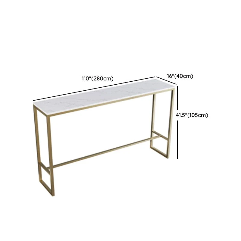 Ensemble de table de bar rectangulaire Glam, 1/2/4 pièces, ensemble de pub en faux marbre pour salle à manger Clearhalo