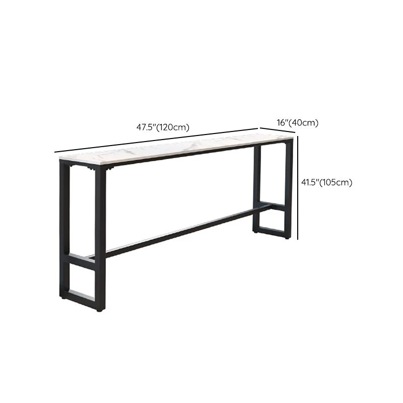 Ensemble de table de bar rectangulaire Glam, 1/4/7 pièces, table de bar avec cadre en fer et tabourets rembourrés Clearhalo