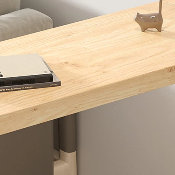 Ensemble de table de bar rectangulaire Glam, 1/3 pièces, table de bar et tabourets en bois massif naturel Clearhalo