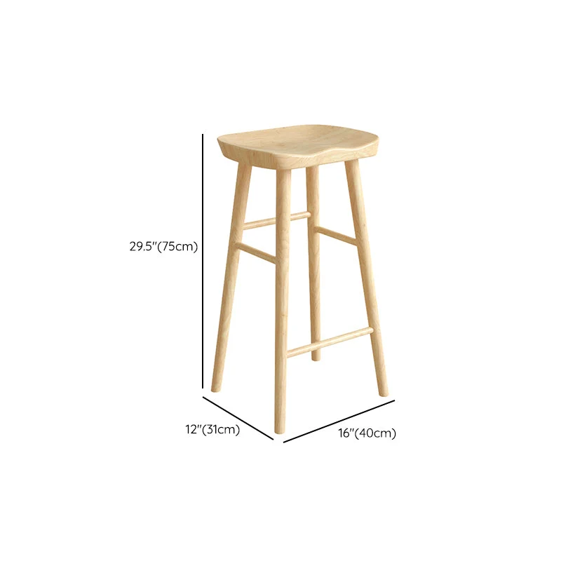 Ensemble de table de bar rectangulaire Glam, 1/3 pièces, table de bar et tabourets en bois massif naturel Clearhalo