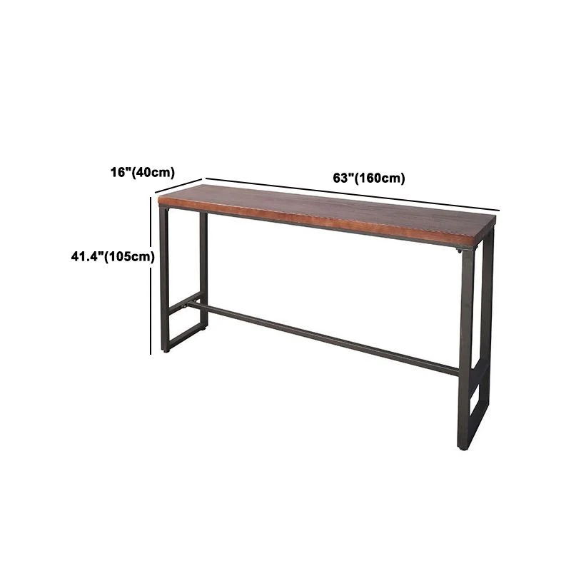 Ensemble de Table de bar rectangulaire industriel, 1/2/4/7 pièces, Table de comptoir en bois massif Clearhalo