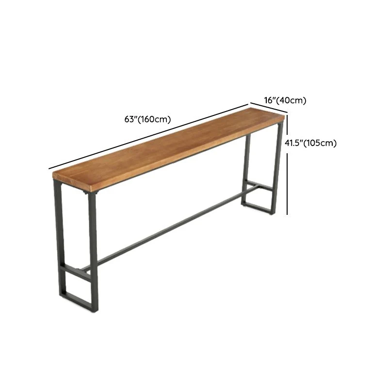 Ensemble de Table de bar rectangulaire industriel, 1/4/5/9 pièces, ensemble de Table de comptoir en bois massif Clearhalo