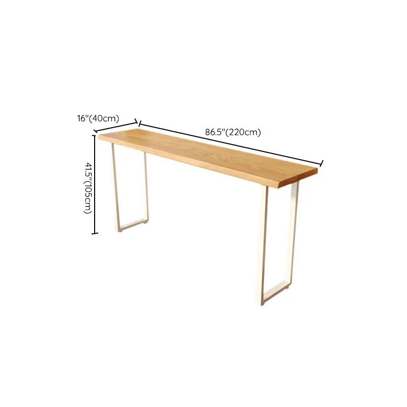 Ensemble de Table de bar rectangulaire industriel, 1/4 pièces, Table de bar et tabouret de bar en bois massif Clearhalo