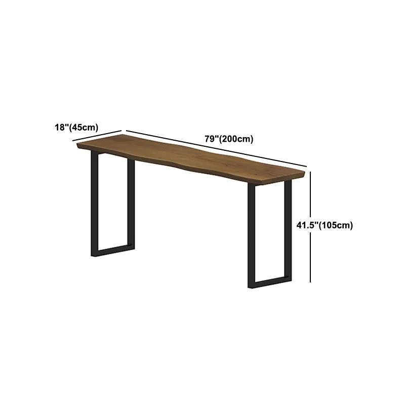 Ensemble de Table de bar rectangulaire de luxe en bois massif, 1/9 pièces, Table de comptoir avec tabourets sans dossier C...
