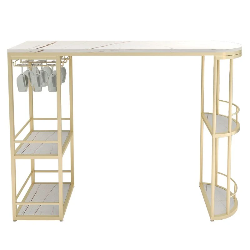 Ensemble de table de bar de style Glam, 1/2 pièces, ensemble de table de bar en granit blanc Clearhalo