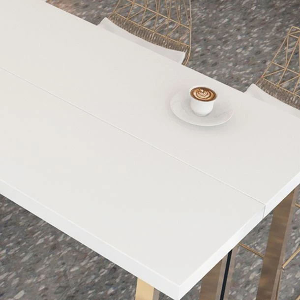 Ensemble de table de bar de style Glam, 1/7 pièces, table de comptoir en bois massif avec tabourets rembourrés Clearhalo