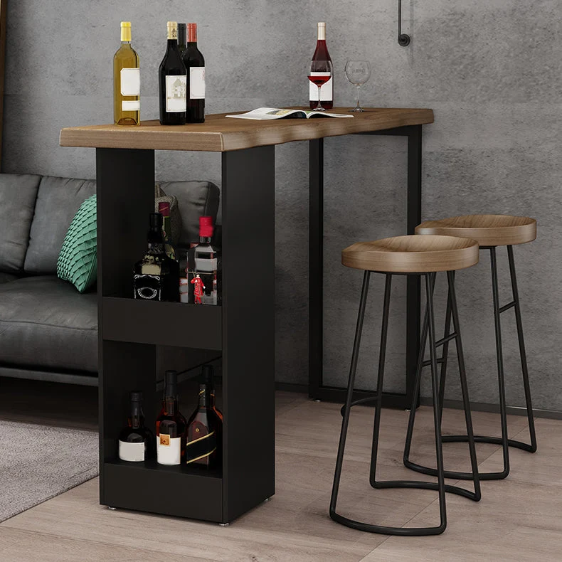 Ensemble de Table de Bar de Style industriel, ensemble de Table et tabouret rectangulaires en bois massif, 1/3 pièces Clea...