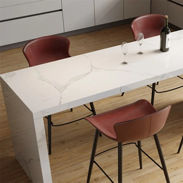 Ensemble de Table de Bar de Style moderne, ensemble de Table de Pub rectangulaire en pierre, 1/3/4/5 pièces Clearhalo