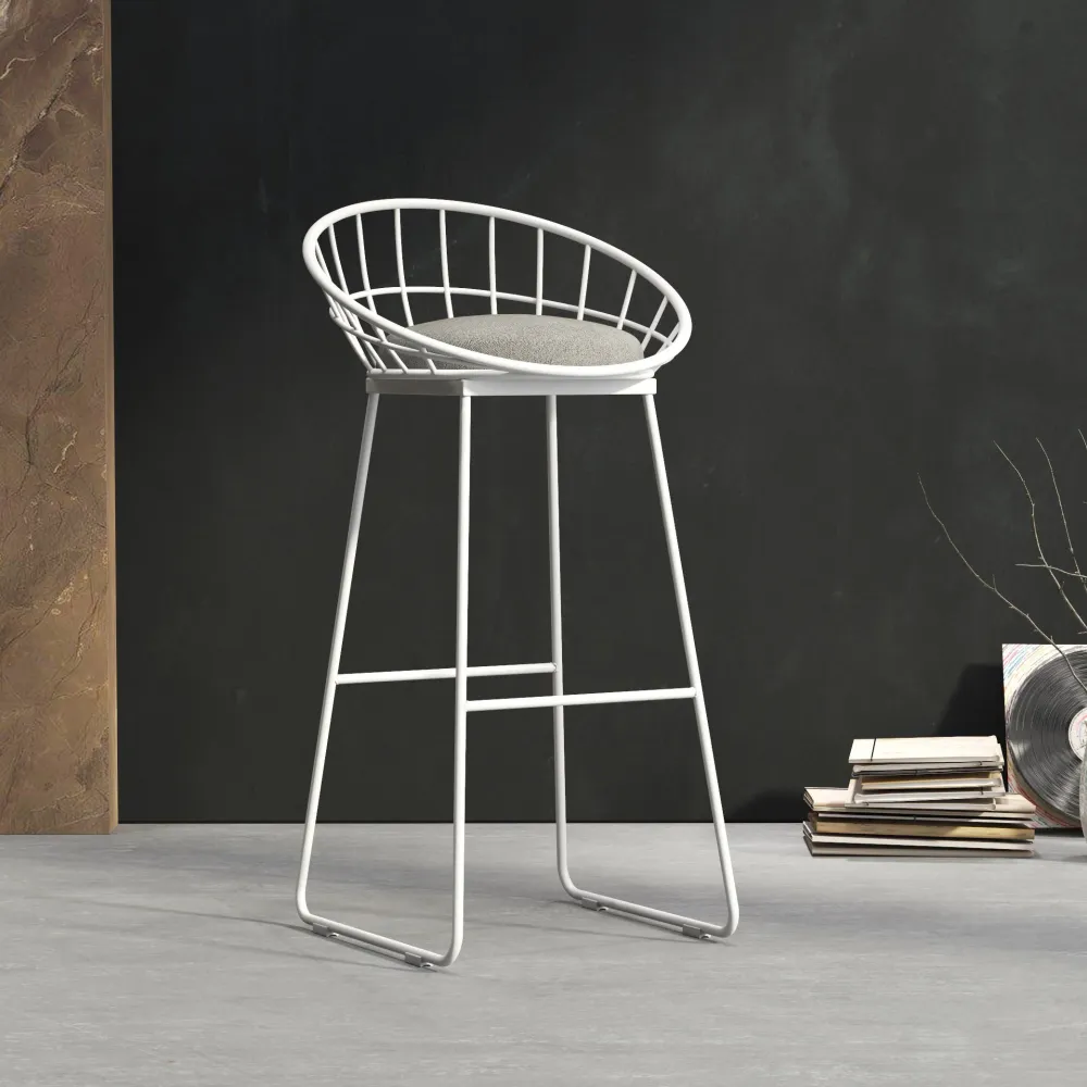 Ensemble de table de bar de style moderne, 1/2 pièces, table de bar rectangulaire avec tabouret rembourré Clearhalo