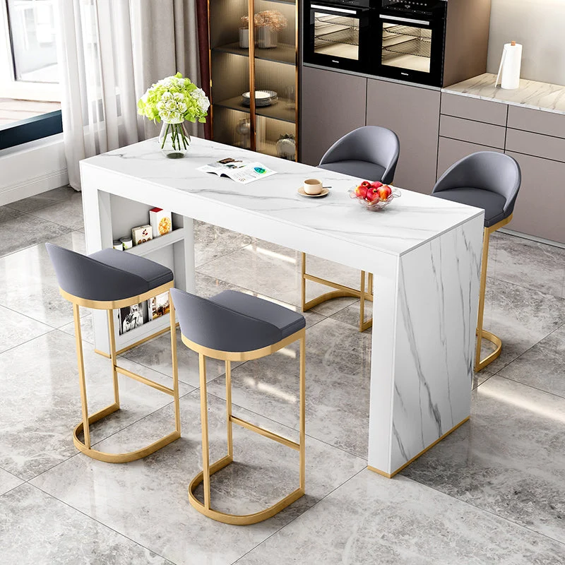 Ensemble de table de pub contemporain à hauteur de comptoir 1/3/4/5 pièces Clearhalo