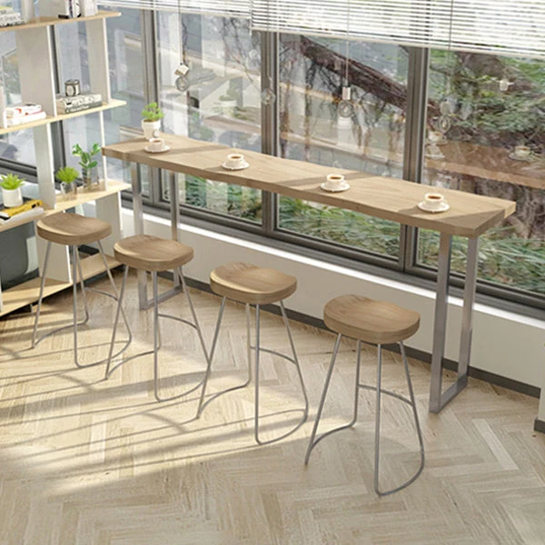 Ensemble de table de pub moderne en bois massif, hauteur de comptoir, 1/2/5 pièces Clearhalo