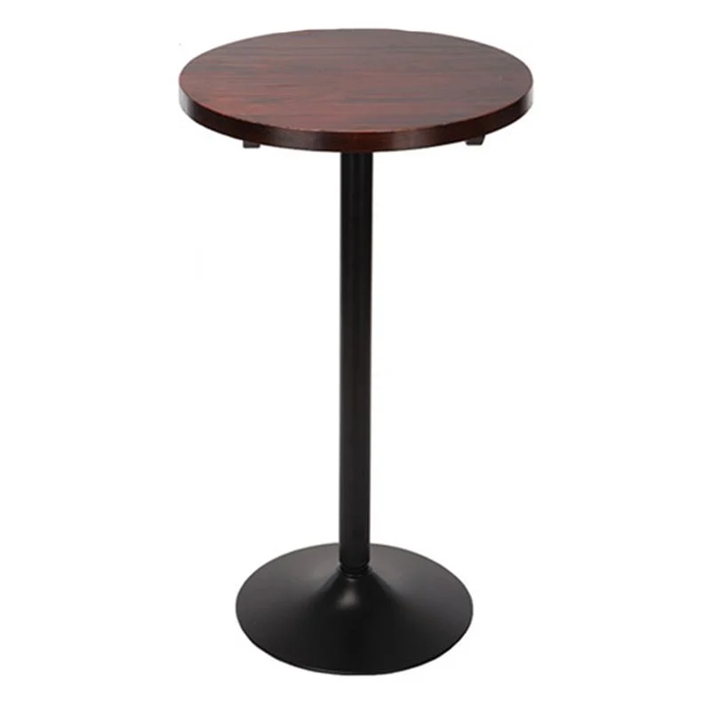 Ensemble de table de pub 1/3 pièces en bois massif à hauteur de comptoir ronde Clearhalo