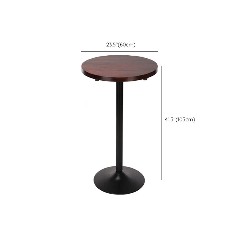 Ensemble de table de pub 1/3 pièces en bois massif à hauteur de comptoir ronde Clearhalo