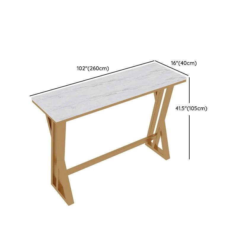 Ensemble de table de pub rectangulaire Glam, 1/2/5 pièces, ensemble de pub en faux marbre pour l'intérieur Clearhalo