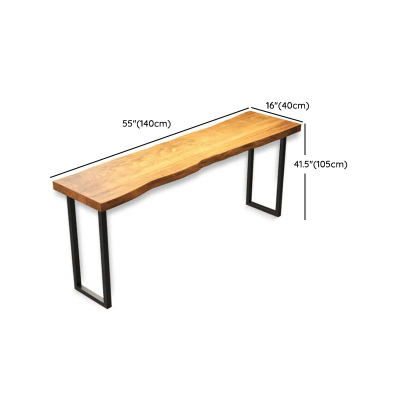 Ensemble de Table de pub rectangulaire industriel, 1/2/5 pièces, Table de Bar en bois avec tabourets sans dossier Clearhalo