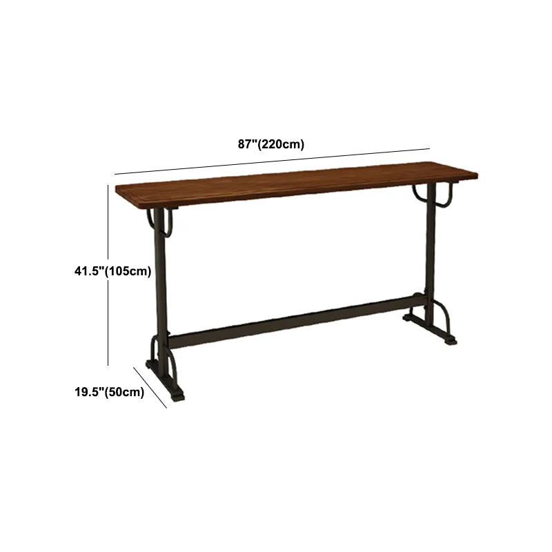 Ensemble de table et tabouret de bar à tréteaux rectangulaires à hauteur de comptoir Glam 1/2/5/7 pièces Clearhalo