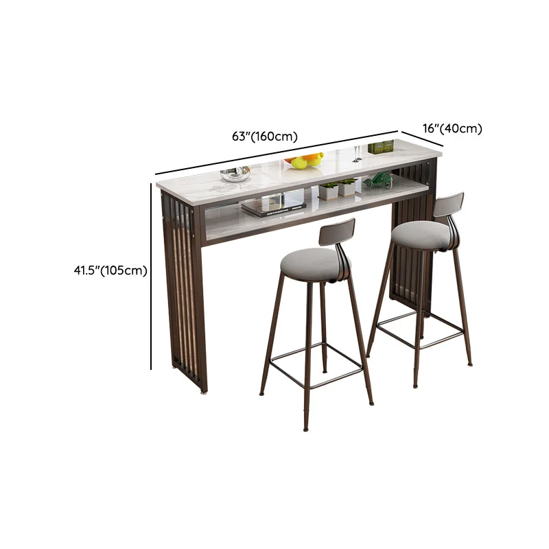 Ensemble table et tabouret 3 pièces rectangulaire moderne pour salle à manger Clearhalo