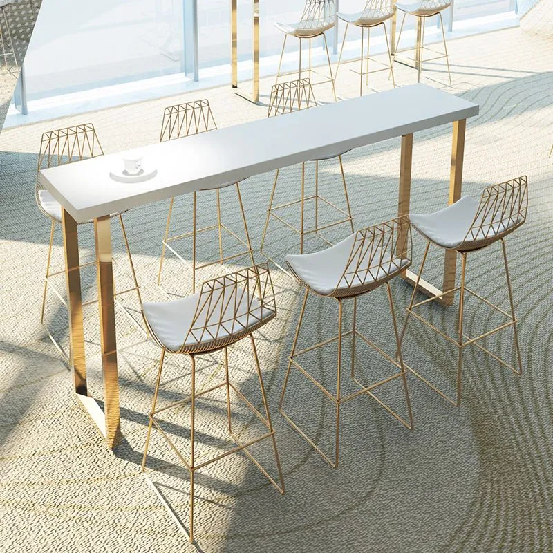 Ensemble de table et de tabourets 1/2/4/7 pièces, ensemble de salle à manger de pub en bois massif Clearhalo