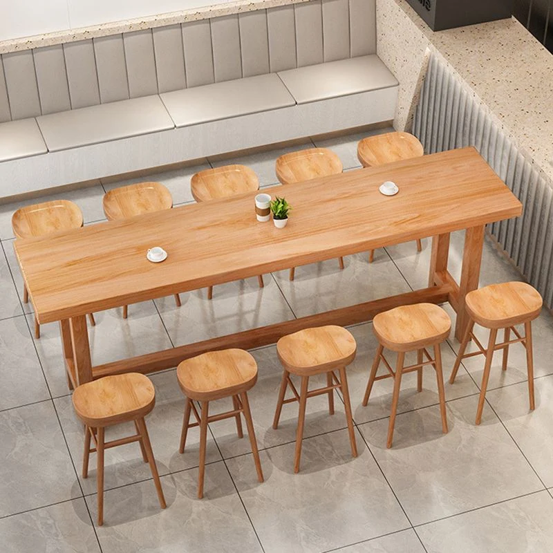 Ensemble de table et de tabourets 1/2/5/6/11 pièces Ensemble de pub rectangulaire moderne Clearhalo