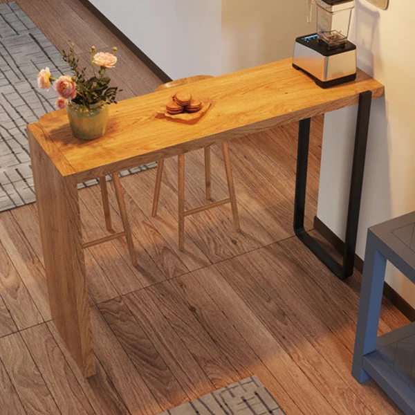 Ensemble de table et tabourets modernes en bois massif, ensemble de salle à manger de pub 1/2/3 pièces Clearhalo
