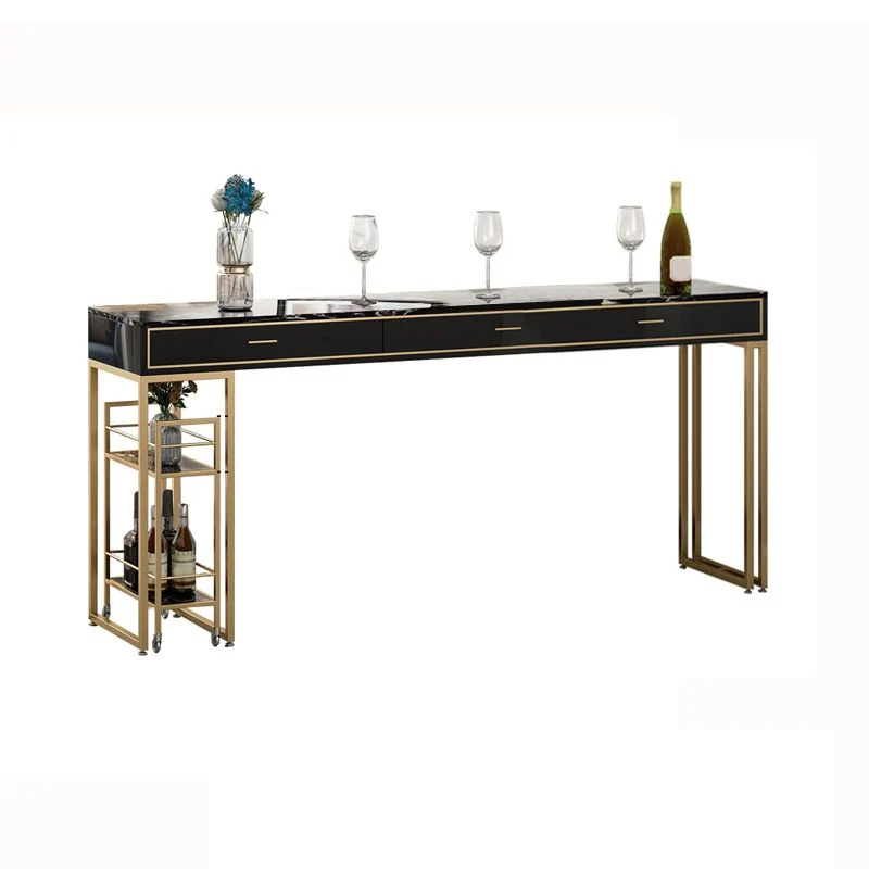 Ensemble de tabouret de Bar rectangulaire et Table, ensemble de Table de Pub 1/3 pièces pour salle à manger Clearhalo