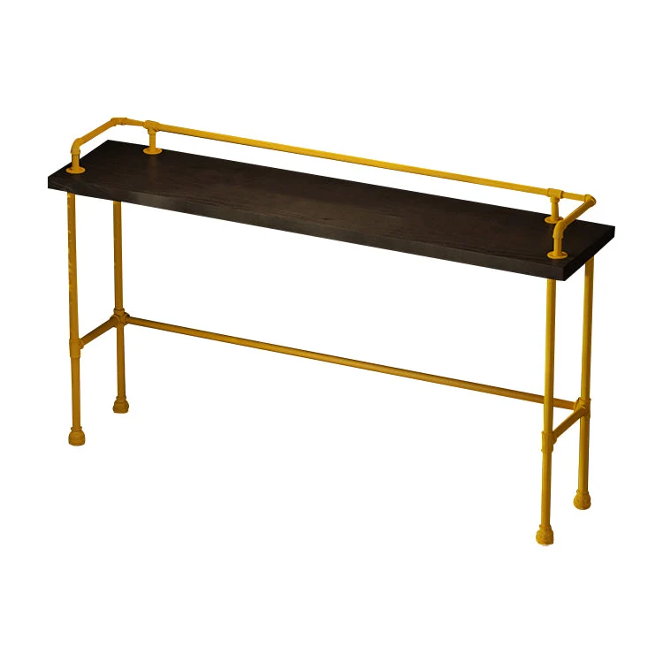 Ensemble tabouret de bar et table en bois et métal 1/3/4/5/6 pièces rectangulaire Clearhalo