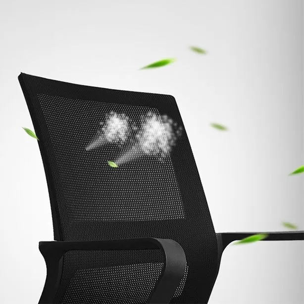 Fauteuil AirGrid respirable moderne, bureau en microfibre, chaise à dossier moyen Clearhalo