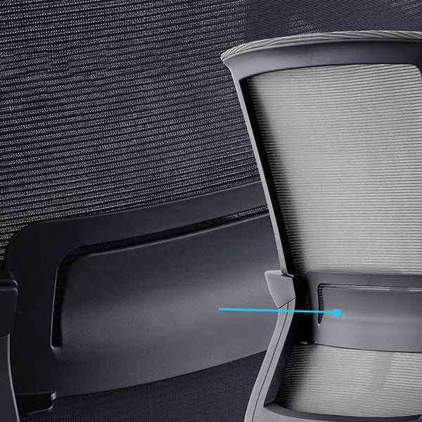 Fauteuil AirGrid respirant moderne en microfibre, chaise de bureau bleue à dossier moyen Clearhalo