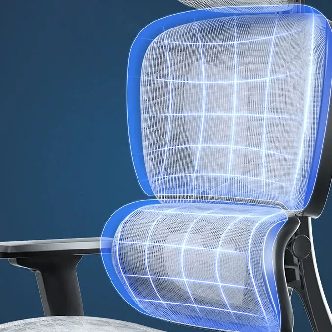Fauteuil de bureau moderne à hauteur de siège réglable avec roulettes Clearhalo