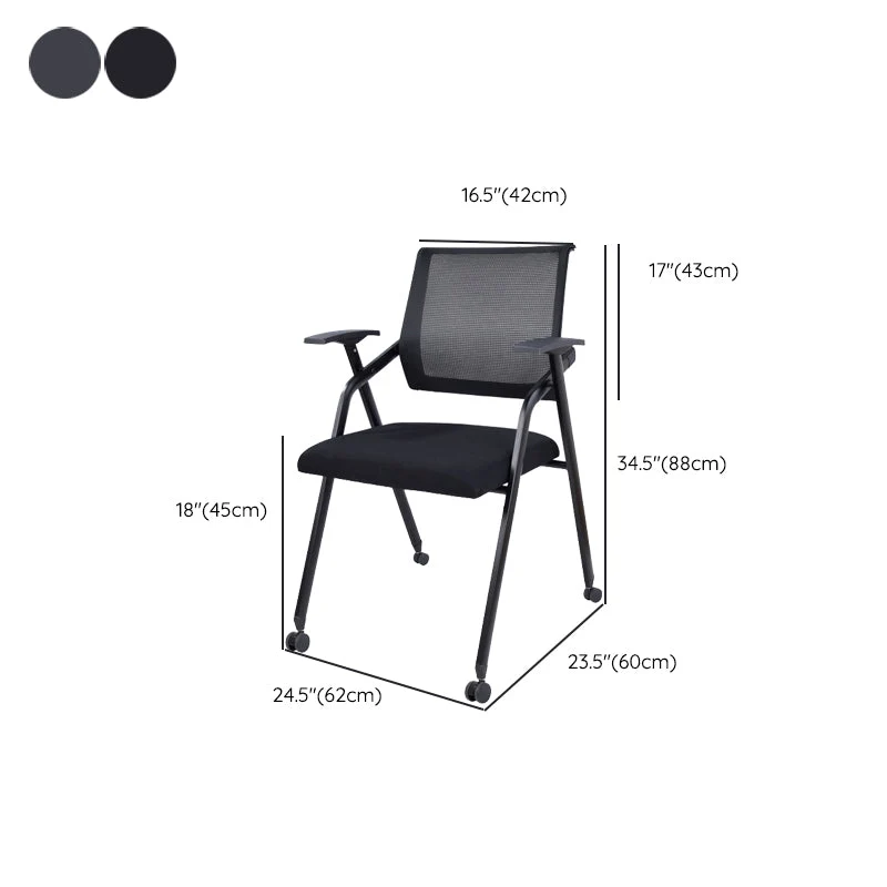 Fauteuil de conférence contemporain en microfibre, chaise de bureau à dossier moyen Clearhalo