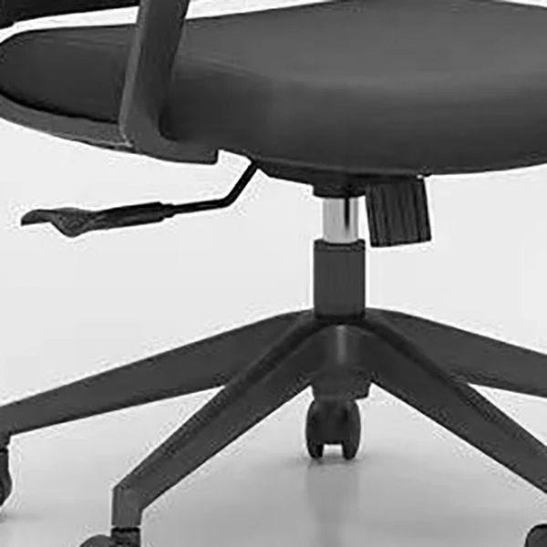 Fauteuil contemporain à accoudoirs fixes, chaise de bureau pivotante en maille à dossier moyen Clearhalo