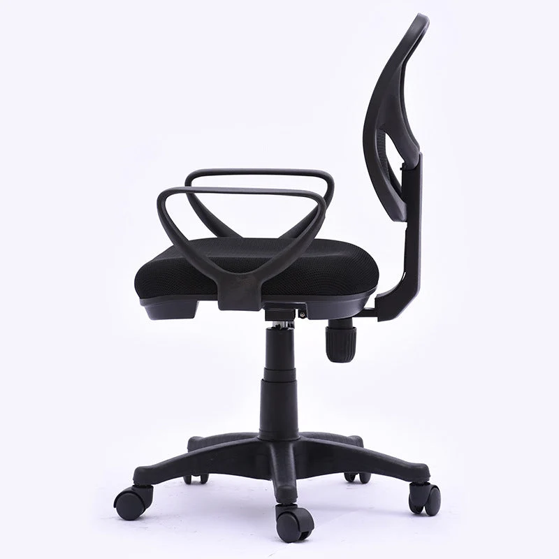 Fauteuil contemporain à bras fixe, siège réglable en hauteur, chaise de bureau pivotante Clearhalo