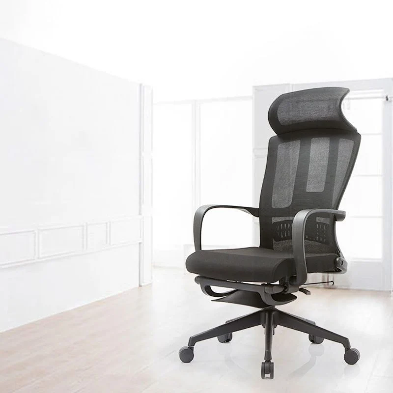 Fauteuil contemporain à bras fixes, repose-pieds, chaise de bureau, oreiller inclus Clearhalo