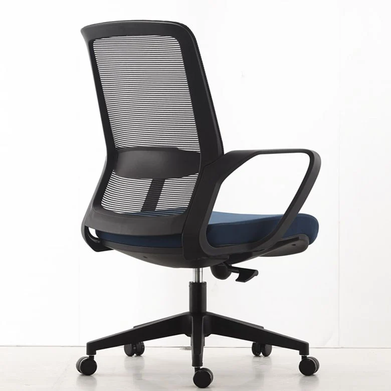 Fauteuil contemporain à bras fixes et roues, chaise de bureau à hauteur de siège réglable Clearhalo